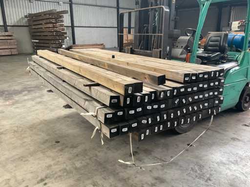 Fichtengartenpfosten durchtränigt 270x6,8x6,8 cm (23x)