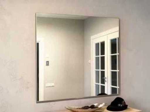 Mirror on aluminum behind frame 120x100cm