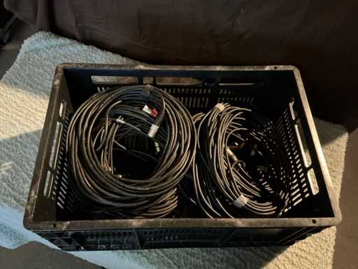 10m XLR Audio cables in crate