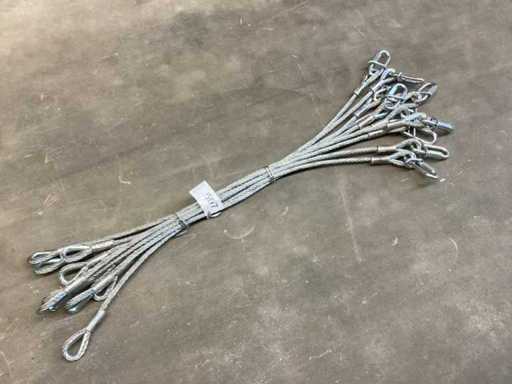 Stahlseil Safetys mit Schnellverbindungsglied unbenutzt (10x)