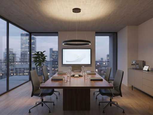 Duora Zwart Hanglamp 60cm 40W LED CCT 3 Kleur & 3 Stappen Dimmen(1x)