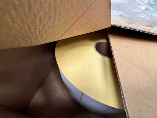 Industrielle selbstklebende Etikettenrolle 125 × 50 mm – Selbstklebende Etikettenrolle (22x)