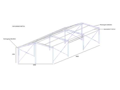 CONSTRUCCIÓN DE ACERO EMANUEL Garaje metálico