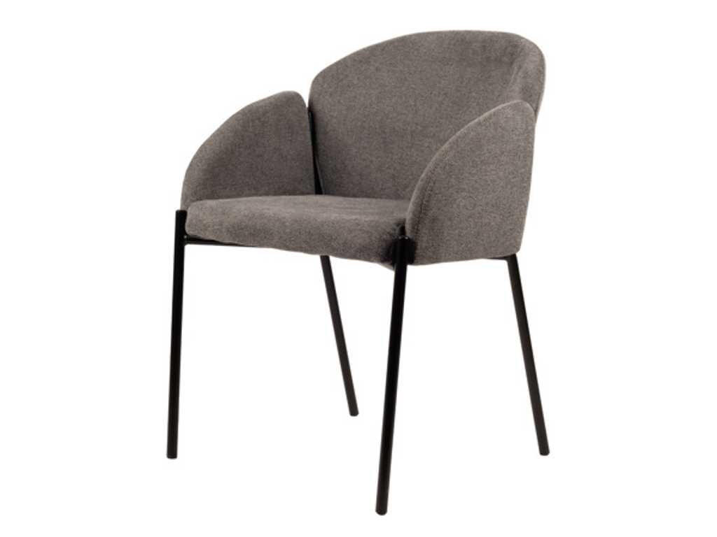 6x Design dining chair weave Grey