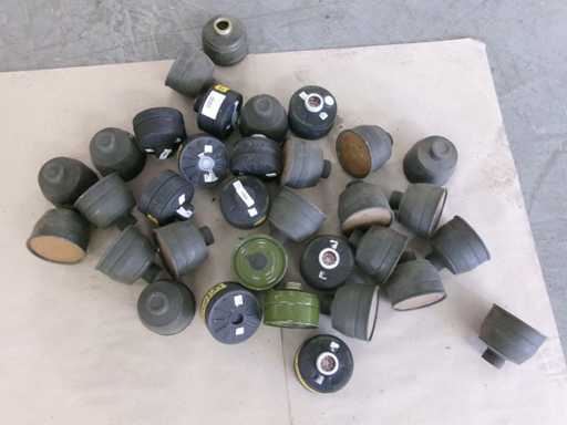 Schutzmaskenfilter, gebraucht, Deko (U2) (46x)