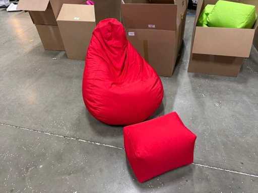 Beanbag with footstool