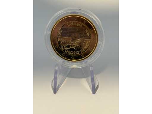 Moneta commemorativa da 2 euro placcata oro Spagna 2013 El Escorial