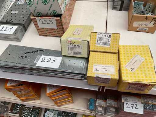 19 șuruburi pentru plăci de fixare și cutii