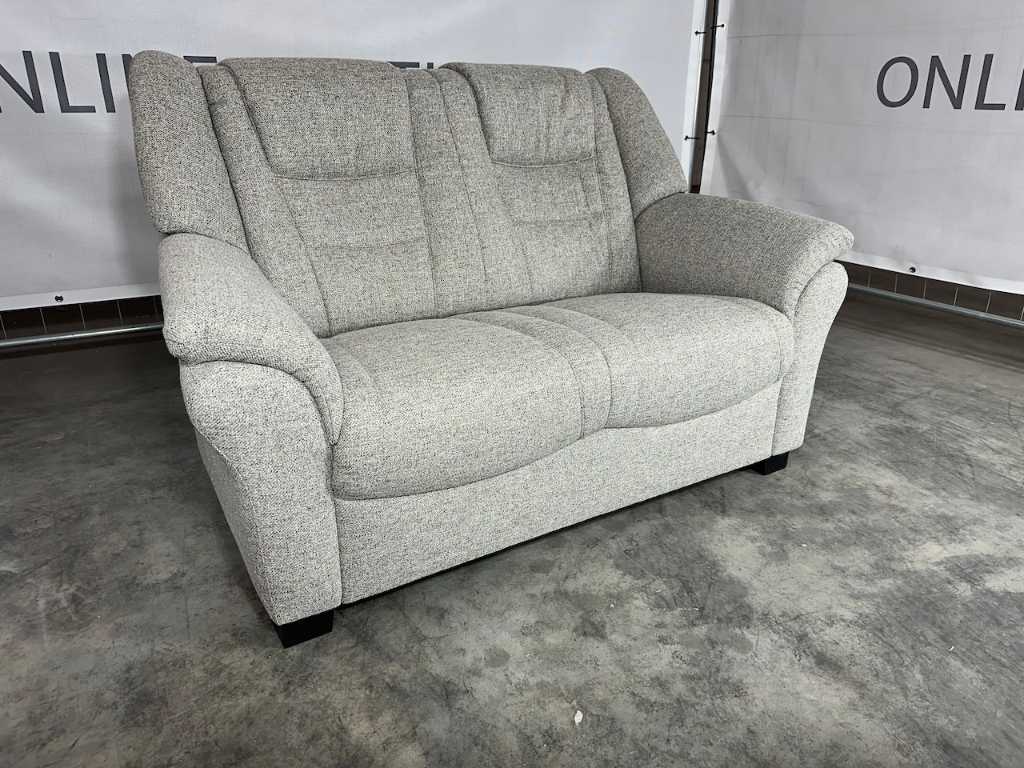 Hjort Knudsen - 2 Seater Sofa, Light Grey Fabric, Black Wooden Legs