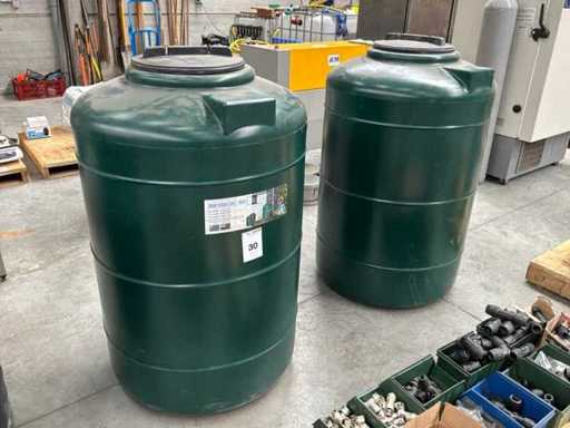 Rain saver Verticale pvc regenwater opslagtank (2x)