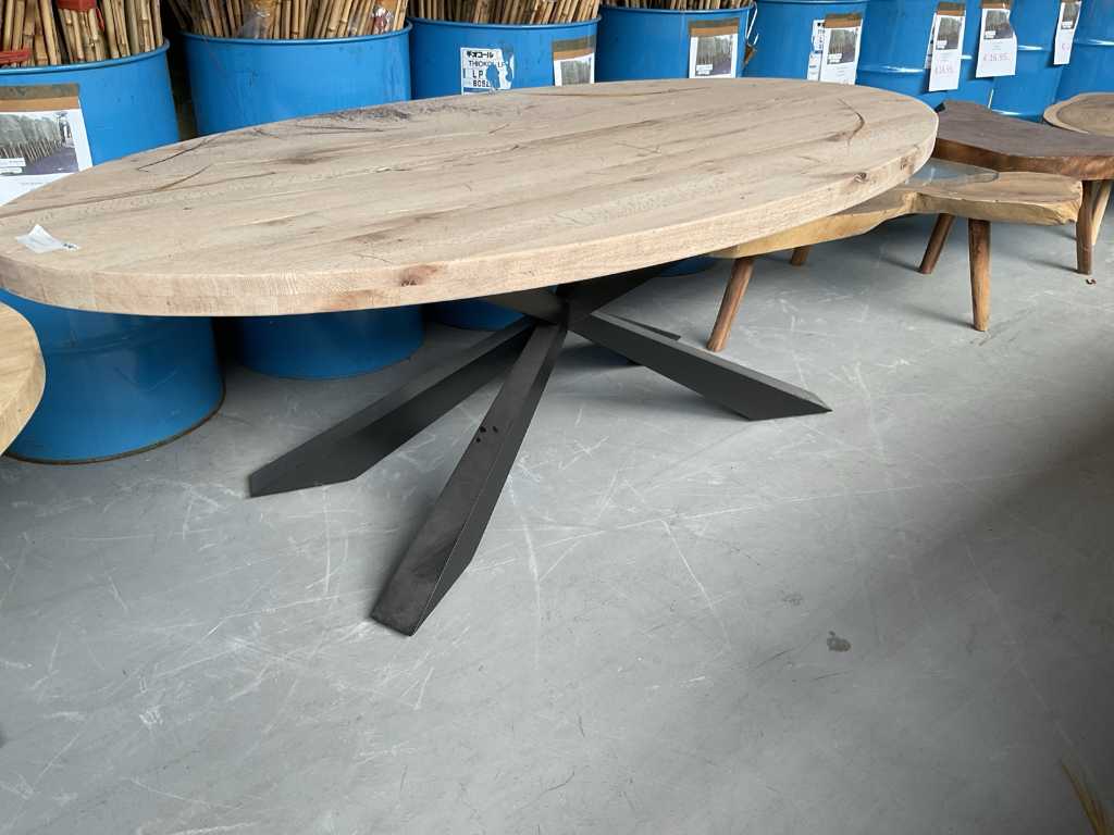 Solid oak dining table 220x110 cm