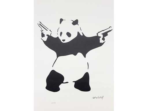 Banksy (geb. 1974), gebaseerd op - Panda
