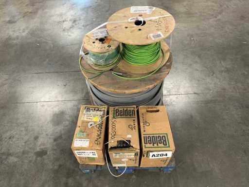 Partia kabli na szpuli, miedź