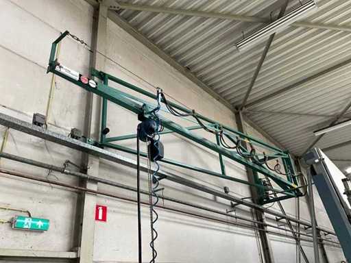 Macara cu foc Muyen VA115 pe structură de perete