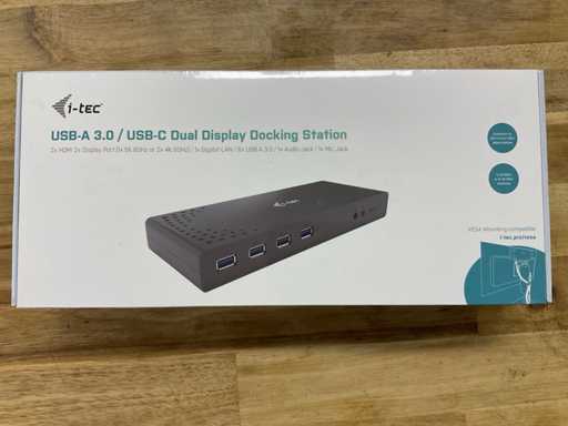 I-Tec USB A 3.0/ USB C Sta?ie de andocare cu afi?aj dublu