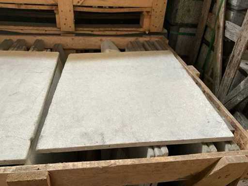 Carrelage de jardin en pierre gris marocain