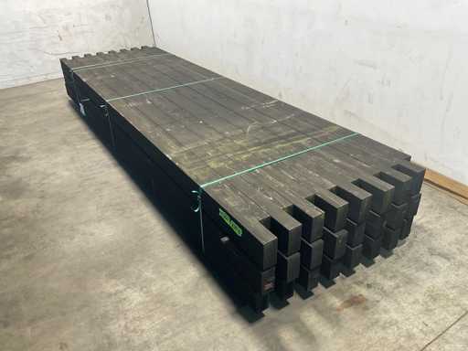 Poutre de pergola en bois de classe rouge 400x14x14 cm (10x)