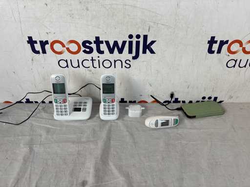 Gigaset A605 Duo – Telefono di casa | Xtorm 10000mAh – Powerbank | Medisana TM 750 – Termometro a infrarossi | KlikAanKlikUit ACM-2000 – Controller di illuminazione