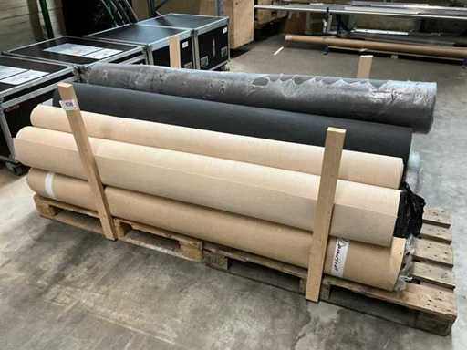 Moquette, velluto e rotoli a costoni parzialmente completi