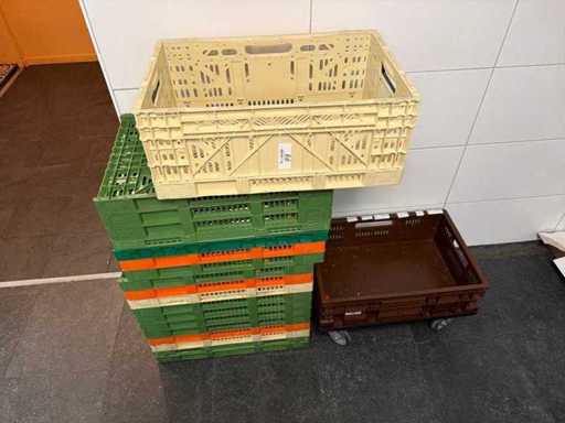 Cușcă stivuită cu 1x cărucior mobil (20x)