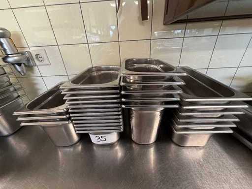 Plateau gastronorm en acier inoxydable (26x)