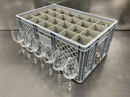 Chef & Sommelier - Cabernet Tulipan - Cassa di vetro con 24 bicchieri da vino (10 volte)