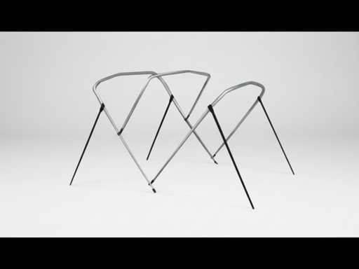 Carvers 3 Bow 54 x 67 bis 72 Zoll Aluminium Bimini Rahmen – 55402