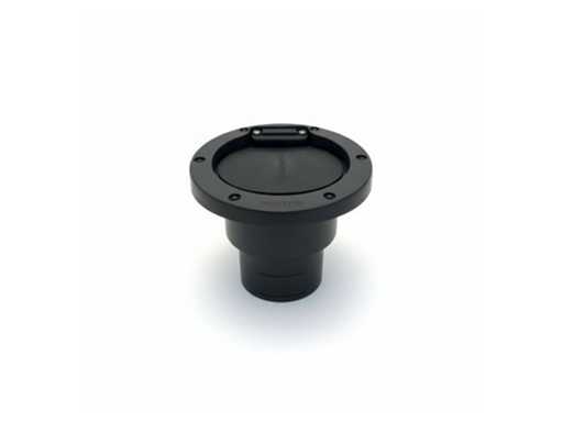 Uscita di scarico in plastica Vetus Tru-Hull con valvola D75 mm nera - TRC75PV