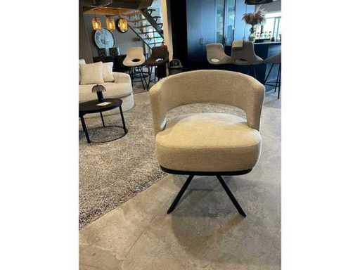 Krzesła jadalniowe (4x) beżowa tkanina z automatycznym zwrotem kieszeni 