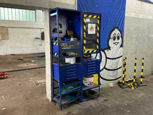 Berner werkplaatskast met inhoud