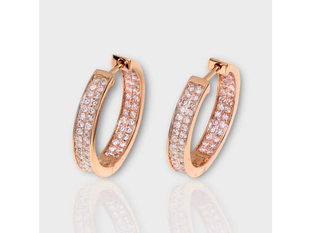 Luxury Earrings Very Rare Natural Pink Diamond 0.96 carat
