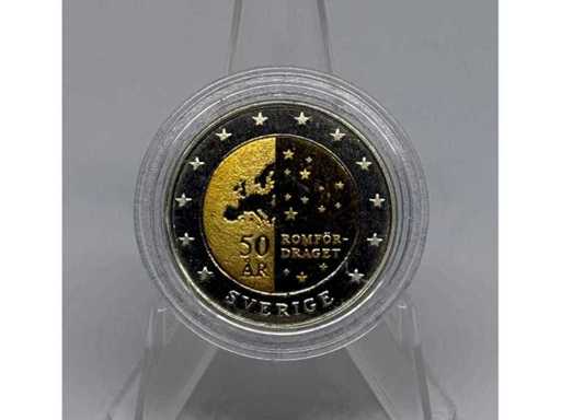 Argento placcato colorato – Svezia 2 Euro "50 År Romfördraget" – 2007