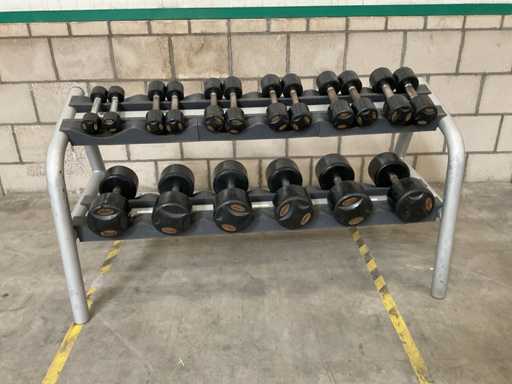 Lifemaxx Rastrelliera per manubri con manubri