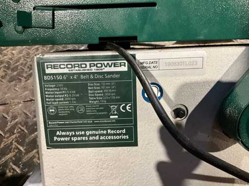 Recordpower Bds150 Belt Sander