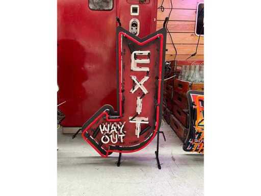 Neon sign EXIT way out - Various Light Equipment