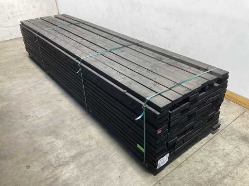 Trave di abete piallata nera impregnata 400x12x4,5 cm (30x)