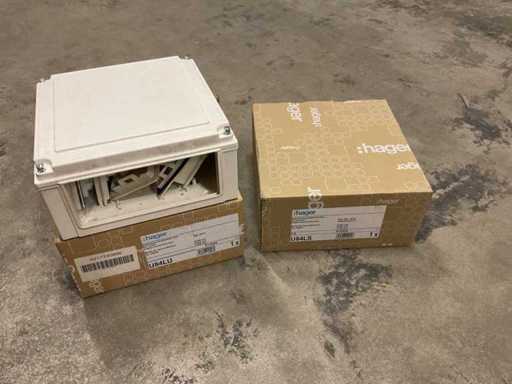 Hager U84LU + U84LS Cable connection box (empty) (2x)