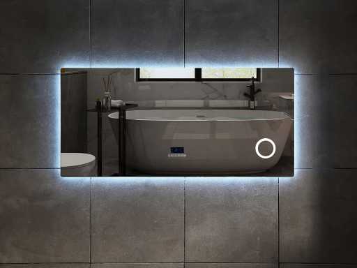 Mawialux miroir led avec bluetooth 80,100,120,140,150cm choix