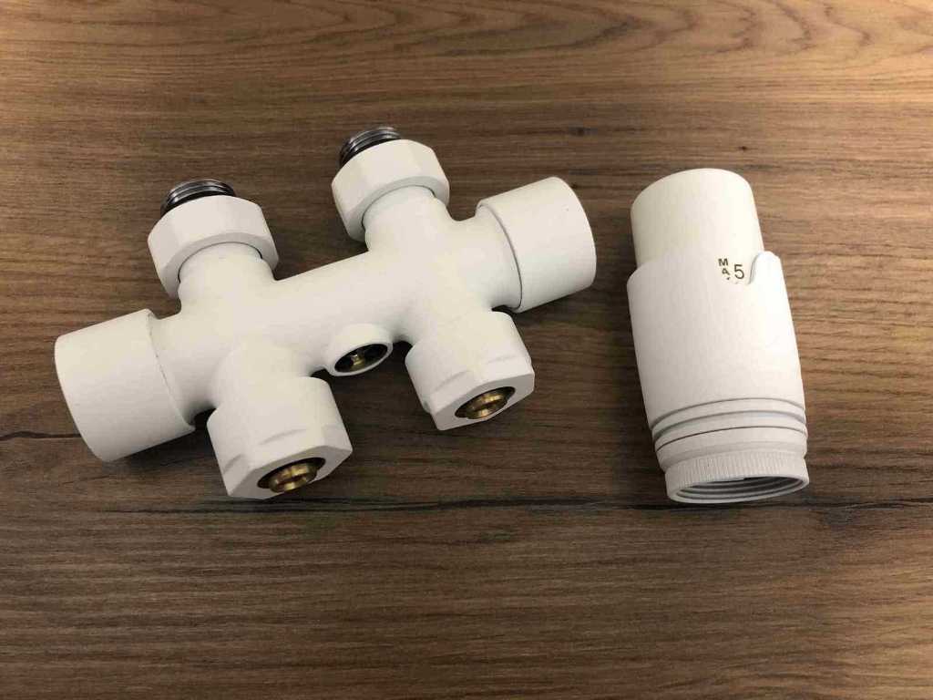10 x Design kraanset wit - Vloer (recht)