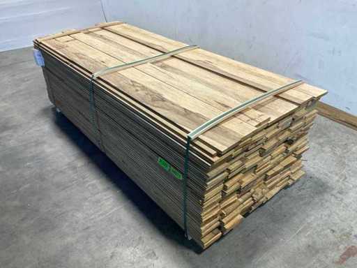 Fraké-Planken-Nut-und-Nut-Verbindung 245x14,2x2 cm (50x)