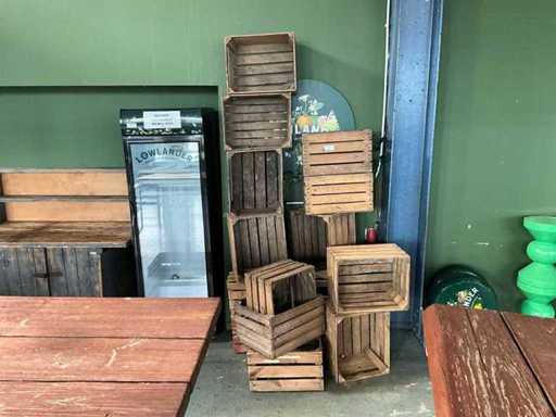 Houten kisten (16x)