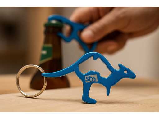 *NOU* breloc cangur de călătorie STA, deschizător de sticle (1000 de unități)