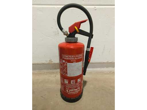 5x Poedersnelblusser - Sicli Fury 9am5 - Gekeurd 2024