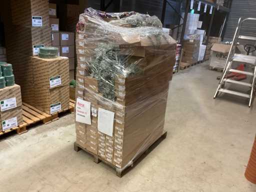 Pallet kerstgroen/ kunstplanten