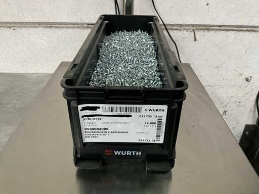 Würth 13.63 kg Countersunk sheet screw 3.5 x 13 in stackable container
