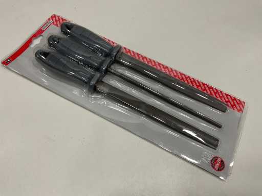 20 x Set von 3 Feilen für Metall mit PVC-Griffen