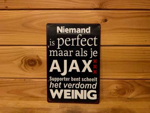 Metalen reclamebord 30x20cm