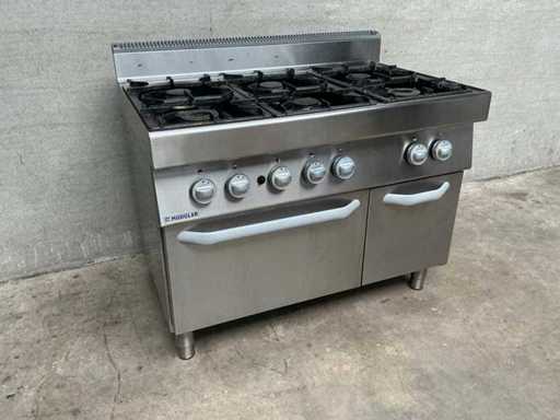 Modulare - fornello a gas a 6 fuochi e forno
