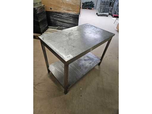 1x Stainless steel work table 120x70cm