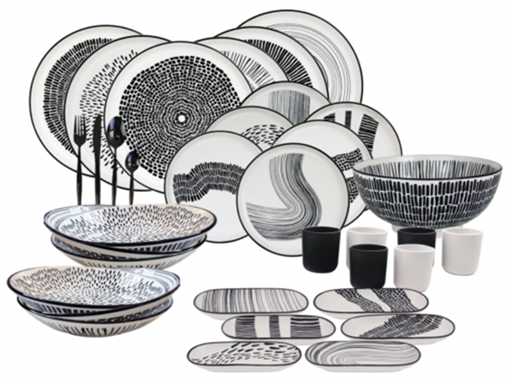 Compleet servies set 55 delig